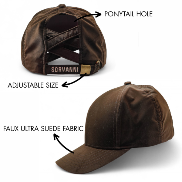 Earthy Embrace – Faux Ultra Suede Cap - Image 3